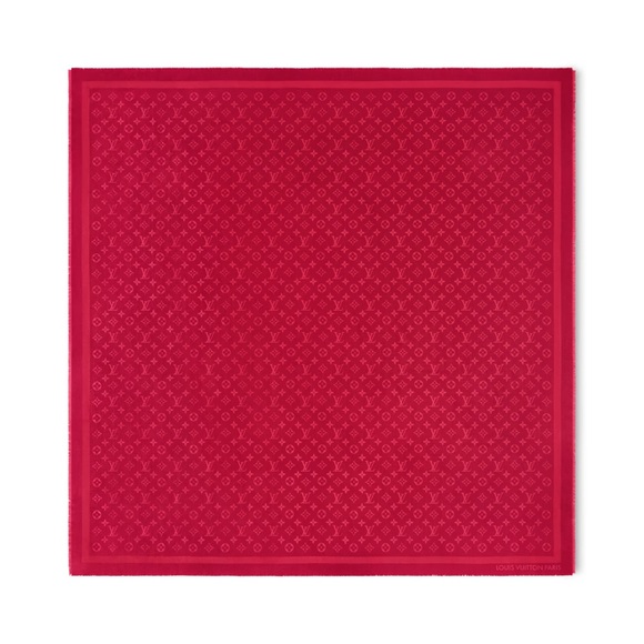 *BRAND NEW* Louis Vuitton Monogram Classic Shawl in RARE LIMITED EDITION Red - Picture 2 of 8